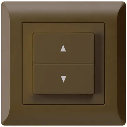 Pulsante per tapparelle INC kallysto.line con 2 tasti di comando marrone 