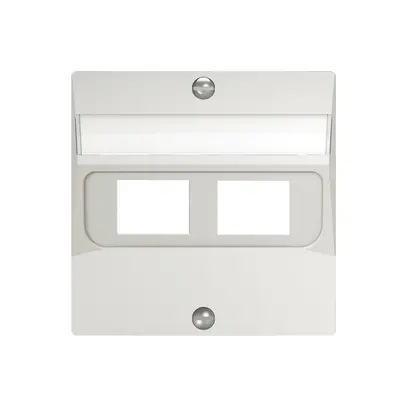 Kit de recouvrement SIDUS pour 2RJ45 blanc 