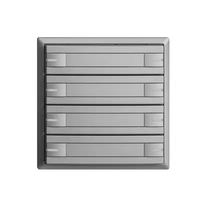 UP-Taster KNX 8-fach EDIZIOdue silver RGB mit LED mit Papiereinlage 