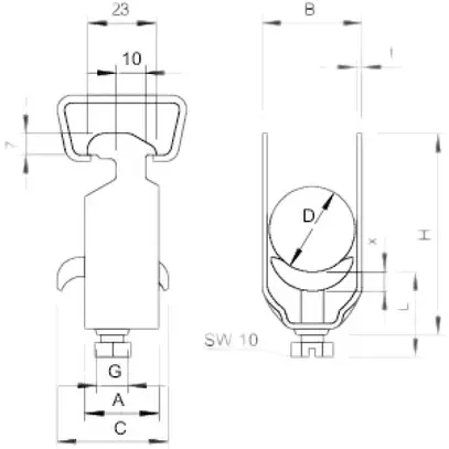Bride rapide Bettermann double 12…16mm zingué à chaud par immersion 