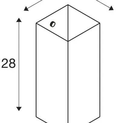 Applique SLV QUADRASS E27 40W 280×125×95mm nero 