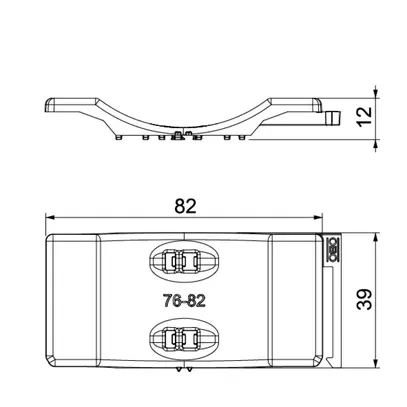 Contre-plaque Bettermann combinée avec contre-plaque double 76…82mm, PP, grc 