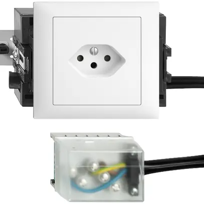 Presa INS EDIZIOdue T13 L1 bianco 46…69mm per cavo piatto Powerbus 
