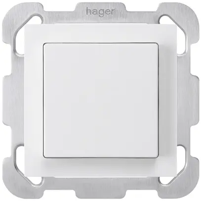 Interrupteur ENC kallysto 3/2L blanc avec plaque de fixation 