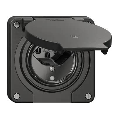 Prise NEVO N.CO, 1×T23, IP21, a.LED, noir 