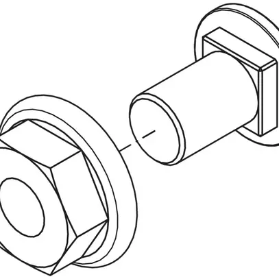 Vis de fixation Lanz M6×10mm avec écrou inoxidable A4 