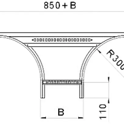 Dérivation T Bettermann LAA 60×300mm galvanisé en continu 