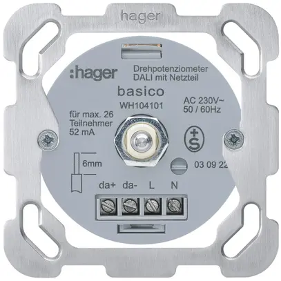 Intérieur pour variateur rotatif Hager DALI F 