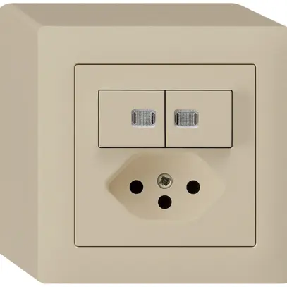 Combinaison lumineuse AP 1/3+3/1P+T13 beige kallysto 2 lentilles 