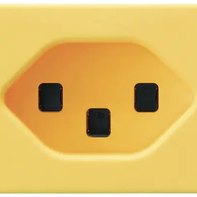 Prise INC FLF Hager type 23 jaune bornes à vis 