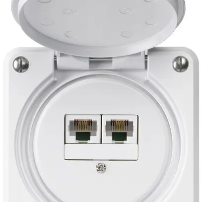 Scatola di raccordo INC robusto IP55 bianco 2×RJ45/u separate 