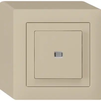 Interruttore pulsante luminoso AP kallysto 3/1L beige 