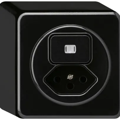 Combinazione luminosa AP basico AR/1L+tipo 13 nero 