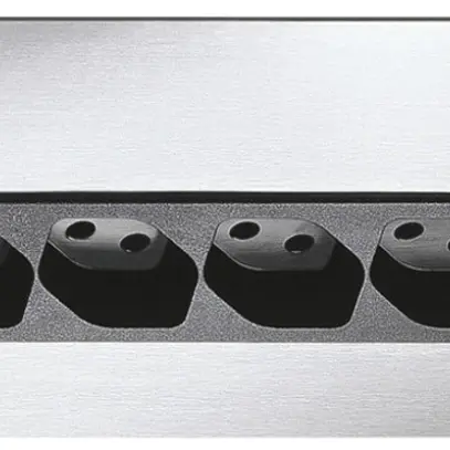 Presa AP Hager prisacucina 4×tipo 13 FLF nero acciaio inossidabile 