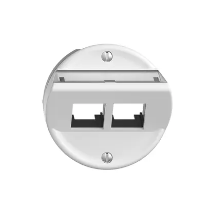 Kit di montaggio S-One STANDARDdue Q per 2×RJ45 obliquo, bianco 