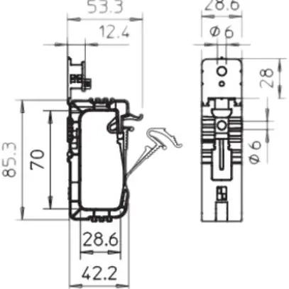 Porte-câble Bettermann 20×3×1.5mm², gris clair 