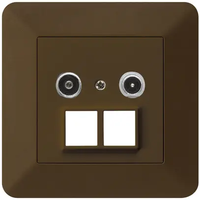 Prise multimédia ENC kallysto.trend R/TV 19dB 2GHz brun 