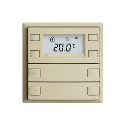 Poussoir RTH ENC KNX 2× EDIZIOdue F vanille, avec LED RGB 