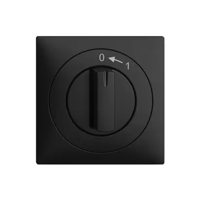 Kit frontal EDIZIOdue 0<-1 noir 60×60mm pour contact pivotant 