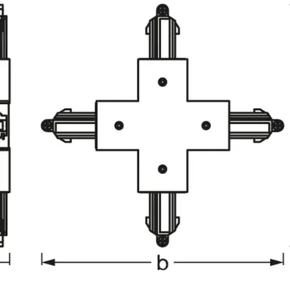 Raccordo a X LEDVANCE TRACKLIGHT bianco 