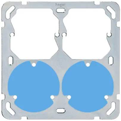 Plaque de fixation Hager grd.2×2 2×52 + 2×3P 137×137 mm alu 