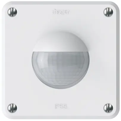 Rilevatore di movimento INC Hager robusto IP55 C 3 fili bianco 