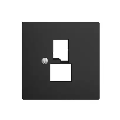 Placca frontale EDIZIOdue nero per presa DSL a banda larga 