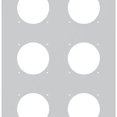 Placca d.montaggio INC robusto 3×2 alluminio, grigio 