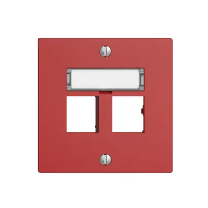 Kit montaggio EDIZIOdue uscita dritta, per 2×RJ45 freenet, berry 