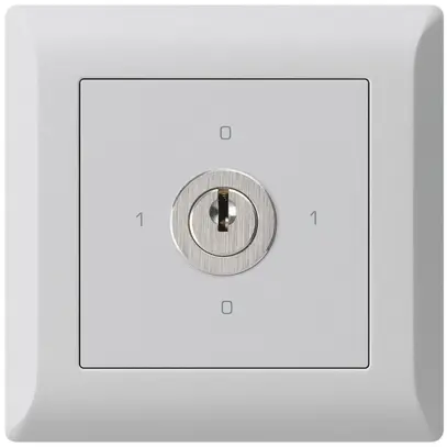 Interrupteur rotatif ENC kallysto.line 0/1L gris clair avec serrure Kaba 8 