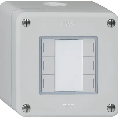 Poussoir AP robusto Q KNX 6× LED RGB s/e-link gris clair 