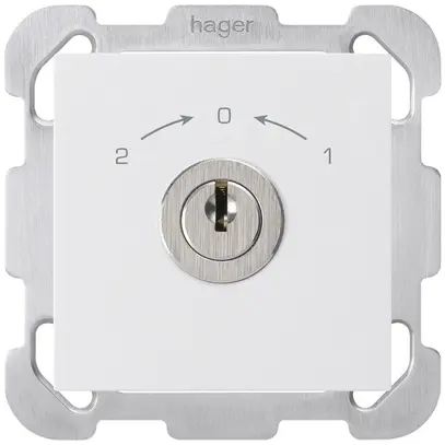 UP-Schwenktaster 1->0<-2 weiss kallysto mit Schloss Kaba 8 