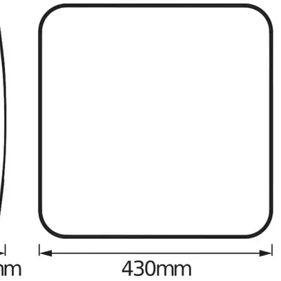Plafoniera LED LDV ORBIS SQUARE CLICK HF 50W 3700lm 3000K 430×430mm bianco 