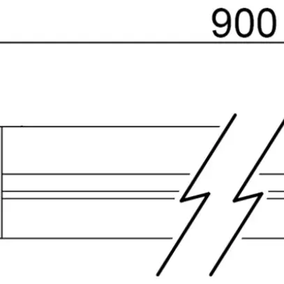 Luminaire linéaire LED Sylvania SYLPIPE interrupt. 11W 1300lm 4000K 900mm blanc 