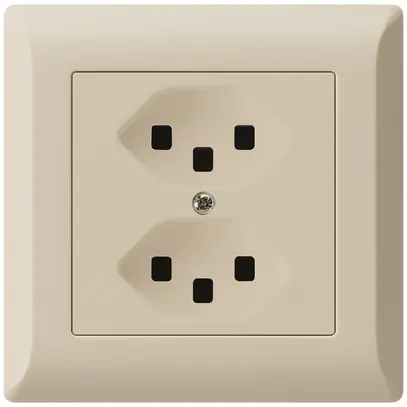 Prise ENC kallysto.line 2×T23 beige avec bornes enfichables 