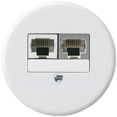 Insert pour boîte ENC basico 2×RJ45s+u séparé blanc 