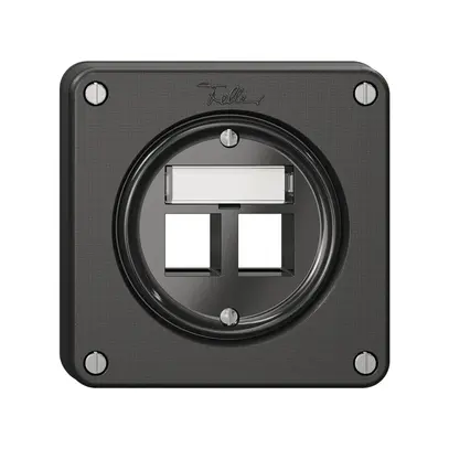 Kit di montaggio Feller Keystone, per uscita diritta, doppio, ne 