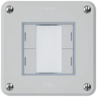 Tasto INC robusto C KNX 4× grigio chiaro LED RGB s/e-link 