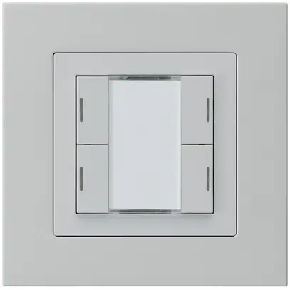 Poussoir ENC kallysto.pro KNX 4×LED RGB s/e-link gris clair 