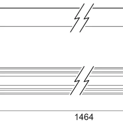 Partie lumineuse Sylvania Pixo Line 1500 50W 7600lm 840 90° DA AD3PH bc 2×asym. 