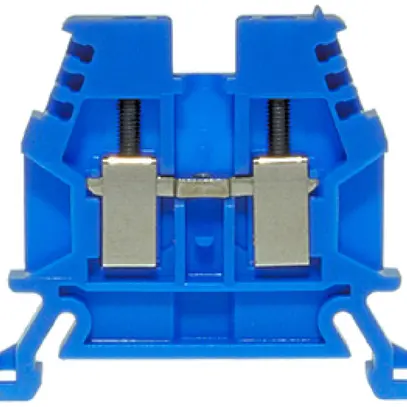 Borne de passage joignable Woertz 0.5…2.5mm² 24A 1000V vis 2×1 rail DIN 35mm bl 
