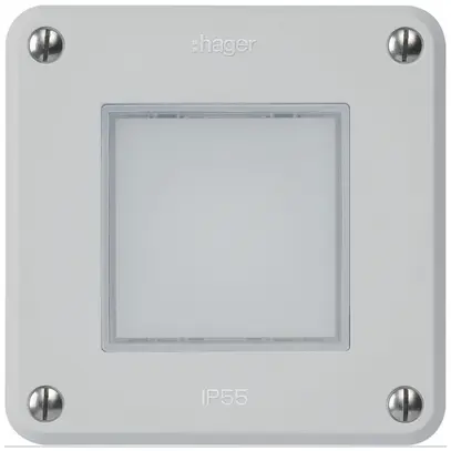 Luminaire LED ENC robusto A IP55 gris LED bleu 