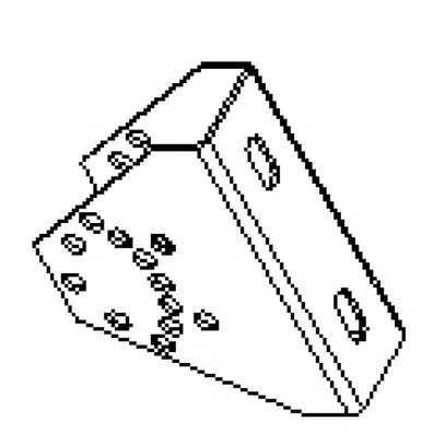 Placca di testa a 2 buchi Lanz angolo modific.zincato a caldo a immersione 