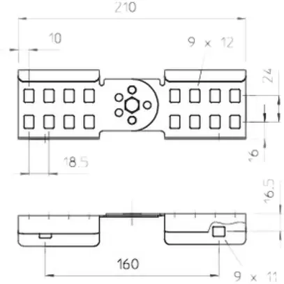 Raccordo articolato Bettermann h=60mm p.canale portacavi zincato a caldo immers. 