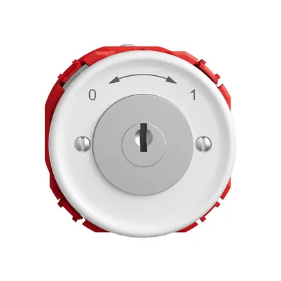 Schwenktaster STANDARDdue SNAPFIX® 0<->1/1P mit Schloss & 2 Schlüsseln ws 