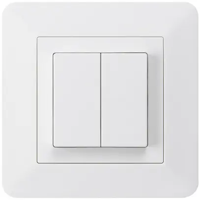 Pulsante INC kallysto.trend 2×A-R/1P bianco 
