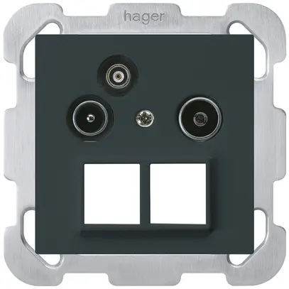 UP-Antennendose R/TV-Daten kallysto HMS B 2GHz 10.5db schwarz 