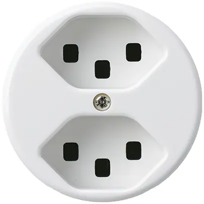 Insert pour prise basico 2×type 23 blanc avec bornes enfichables 
