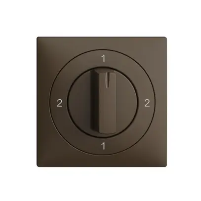 Kit frontal EDIZIOdue 2-1-2-1 60×60mm coffee pour interrupteur rotatif 