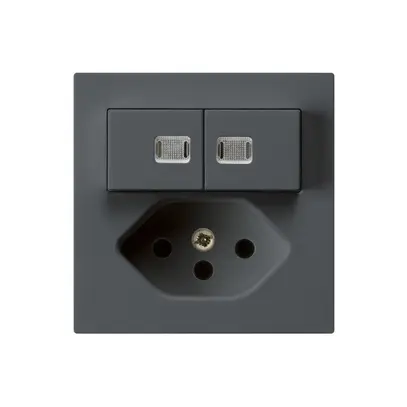 Combinaison lumineuse ENC 2×A-R/1P+T13 anthracite kallysto 2 lentilles 